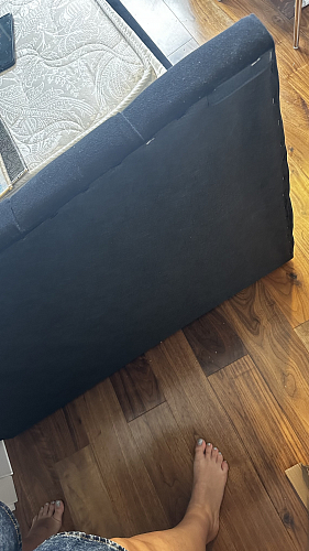 Тахта Milena 90х200 с ПМ черный велюр фото покупателя 3