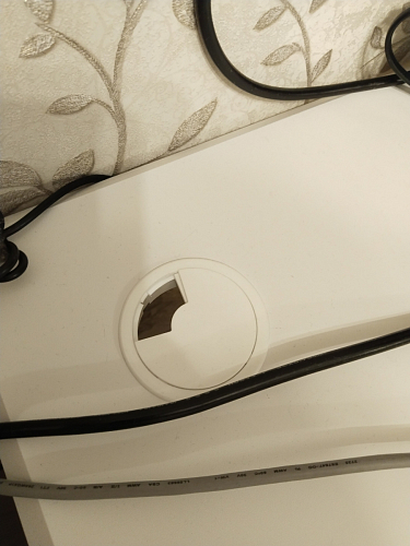 Компьютерный стол Маркос с механизмом подъема 140х80х75 белый / вотан дуб фото покупателя 22