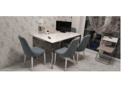 Стул на металлокаркасе Kora green / black фото покупателя 58