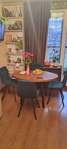 Стул на металлокаркасе Чилли К светло-серый велюр / черный каркас фото покупателя 969