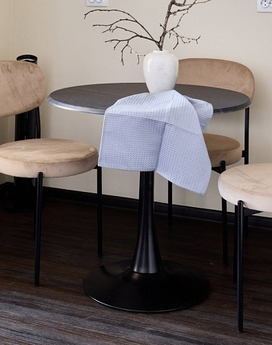 Стол Тулип 90х73 белый мрамор / золото фото покупателя 41