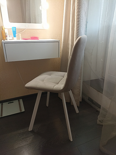 Стул на металлокаркасе Чилли темно-серый / черный каркас фото покупателя 84