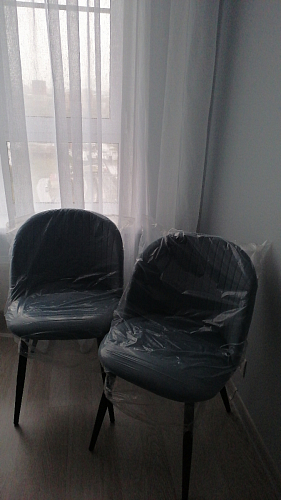 Стул на металлокаркасе Gabi dark beige / black / silver фото покупателя 832