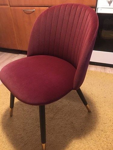 Стул на металлокаркасе Gabi 1 line light blue / black фото покупателя 119