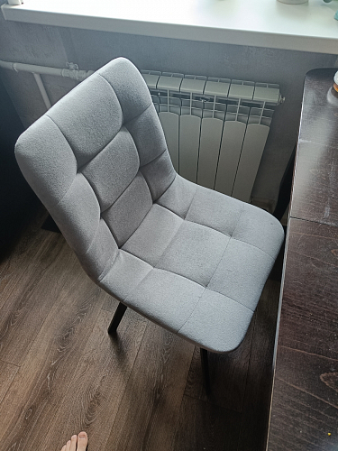 Стул на металлокаркасе Чилли синяя ткань / белый фото покупателя 382