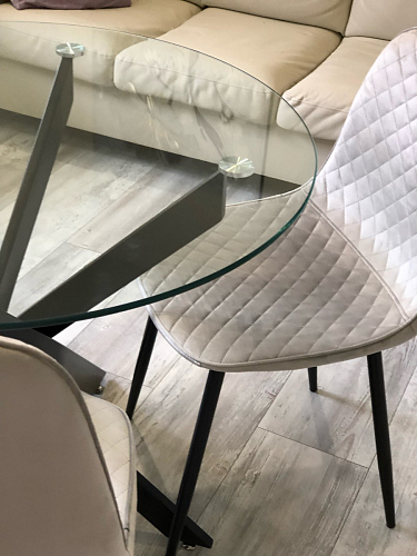 Стул на металлокаркасе Capri dark beige / white фото покупателя 119