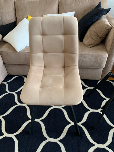 Стул на металлокаркасе Чилли бежевый / белый каркас фото покупателя 1181