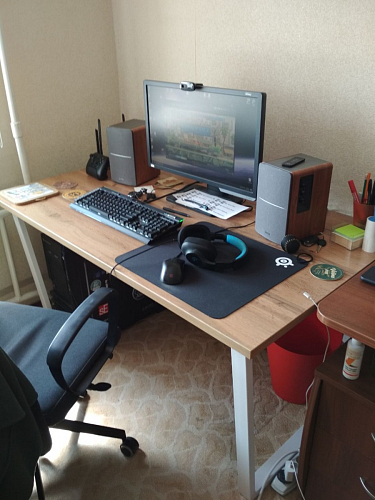 Деревянный стол Лота Лофт 120x75 дуб крафт табачный / черный матовый фото покупателя 825