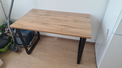 Деревянный стол Лота Лофт 140х80 дуб крафт табачный / черный матовый фото покупателя 142