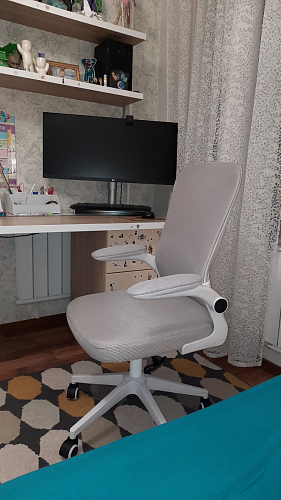 Компьютерное кресло Konfi light gray / blue / white фото покупателя 133