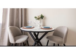 Стул на металлокаркасе Gabi 1 light purple / black фото покупателя 655