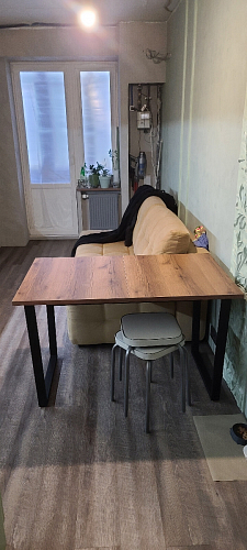 Деревянный стол Лота Лофт 140х80 черный матовый / бетон светлый фото покупателя 287