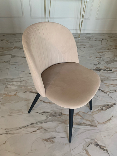 Стул на металлокаркасе Gabi dark beige / black / silver фото покупателя 724