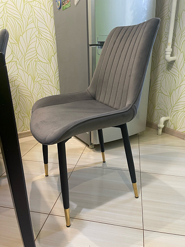 Стул на металлокаркасе Seda 01 blue / gold / black фото покупателя 58