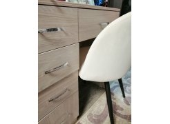 Стул на металлокаркасе Gabi 1 бежевый / черный с серебряными наконечниками фото покупателя 324