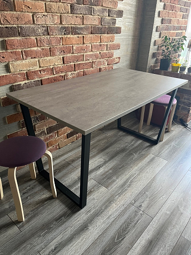 Деревянный стол Лота Лофт 120х75 белый матовый / дуб крафт золотой фото покупателя 649