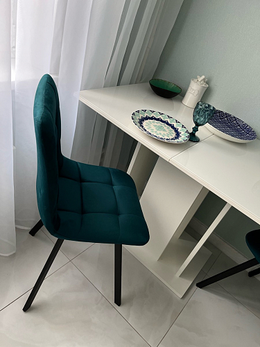 Стул на металлокаркасе Чилли зеленый / белый каркас фото покупателя 406