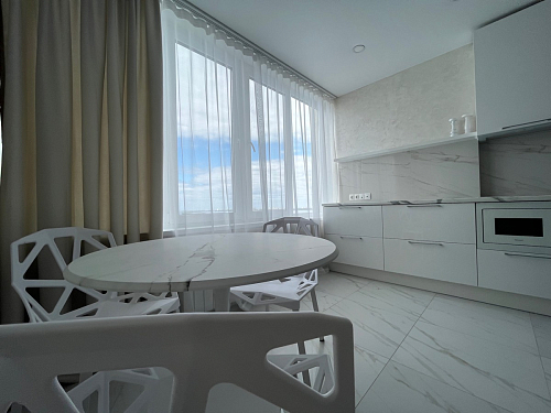 Стол Тулип 80х73 мрамор черный / белый фото покупателя 35