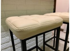 Барный стул Лофт кожзам темно-серый / черный матовый фото покупателя 12