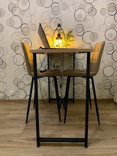 Барная стойка Дилан Лофт 120х40х98 дуб делано темный фото покупателя 206