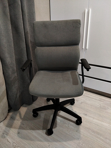 Компьютерное кресло Benefit флок серый 29 фото покупателя 59