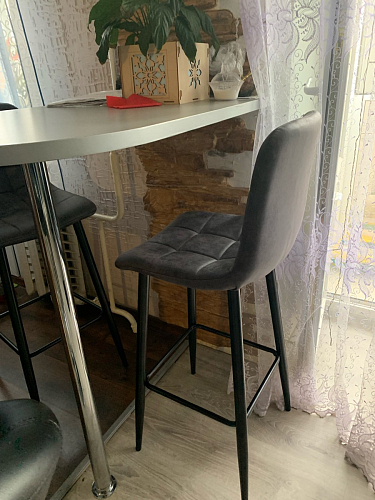 Барный стул Chio black / grey фото покупателя 48