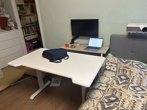 Компьютерный стол Маркос 140х80 тауп / черный фото покупателя 35