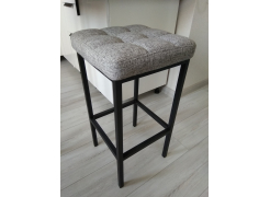 Барный стул Лофт кожзам темно-серый / черный матовый фото покупателя 30