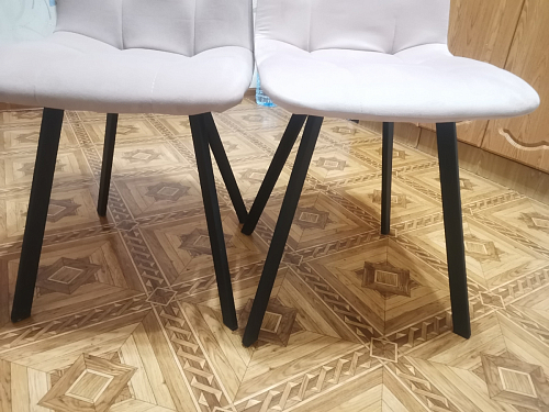 Комплект из "Стул на металлокаркасе Чилли розовый / черный каркас" 2 шт. фото покупателя 635