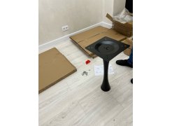 Стеклянный стол Tulip 90 black фото покупателя 23