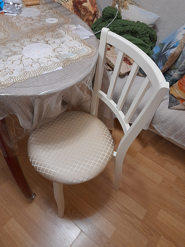 Деревянный стул Айра молочный / ромб фото покупателя 4