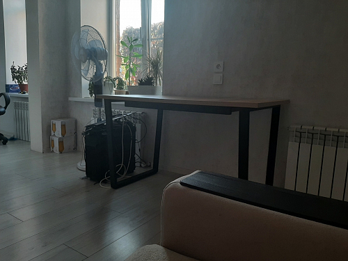 Деревянный стол Лота Лофт 140х80 дуб крафт табачный / черный матовый фото покупателя 259