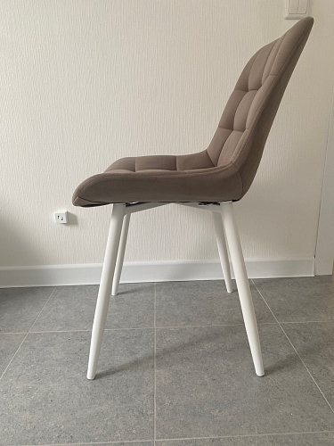 Стул на металлокаркасе Челси бежевый / черный фото покупателя 29