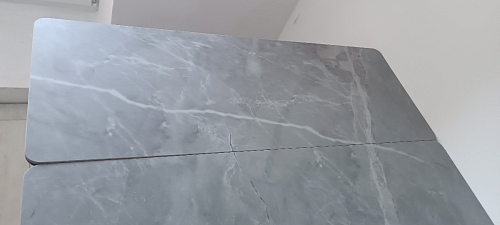 Керамический стол Вилли 140(200)х80 серый мрамор larka grey / черный фото покупателя 59