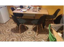 Стол Лота Лофт 140 25 мм черный матовый / бетон фото покупателя 841