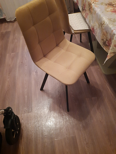 Стул на металлокаркасе Чилли бежевый / белый каркас фото покупателя 974