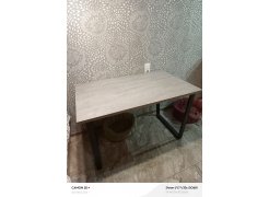 Деревянный стол Лота Лофт 120(160)х75 черный матовый / бетон светлый фото покупателя 791