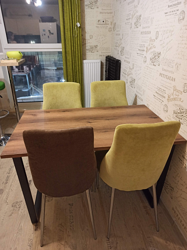 Стол Лота Лофт 120 32 мм бетон / черный матовый фото покупателя 19