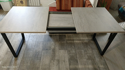 Стол Лота Лофт 140 25 мм черный матовый / бетон фото покупателя 553