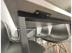 Деревянный стол Лота Лофт 120(160)х75 черный матовый / бетон светлый фото покупателя 368