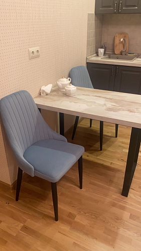 Стул на металлокаркасе Kora light blue / white фото покупателя 421