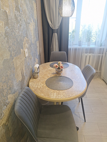 Стул на металлокаркасе Седа 360 К латте (velutto 08) / белый фото покупателя 61