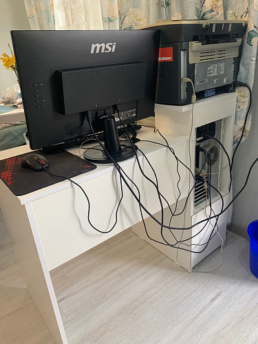 Стол компьютерный Джаз-24 правый белый фото покупателя 101