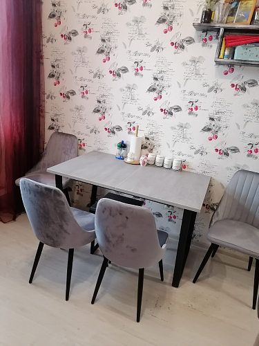 Стол Лота Лофт 140 25 мм черный матовый / бетон фото покупателя 301