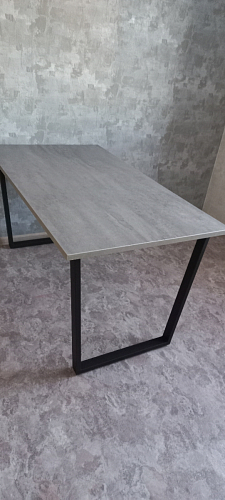 Стол Лота Лофт 140 25 мм черный матовый / дуб вотан фото покупателя 376