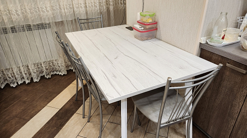 Стол Тринити Лофт 120 32 мм дуб галифакс табако / черный матовый фото покупателя 198