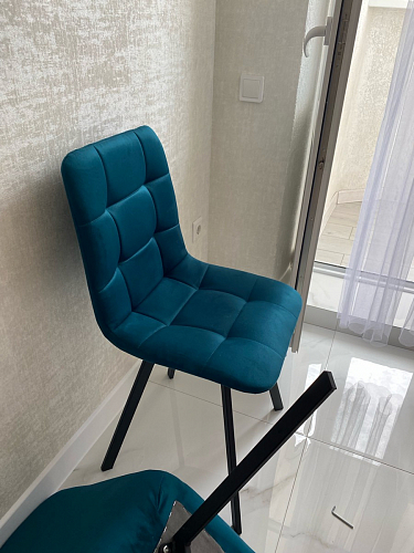 Стул на металлокаркасе Чилли зеленый / черный фото покупателя 1305