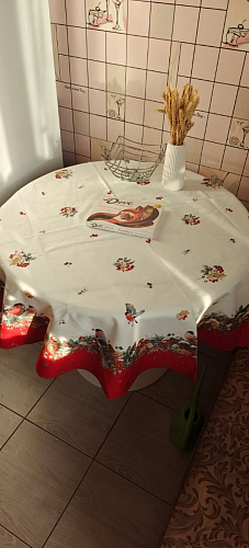 Стол Тулип 90х73 дуб вотан / белый  - Уцененный экземпляр фото покупателя 90