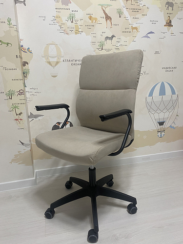 Компьютерное кресло Benefit/Бенефит флок серый 29 фото покупателя 12