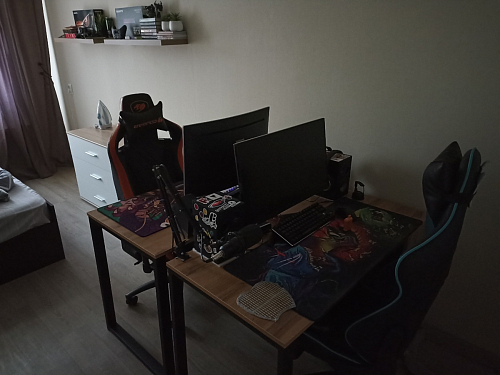 Письменный стол Битти Лофт 116х60х75 дуб делано светлый / белый матовый фото покупателя 22